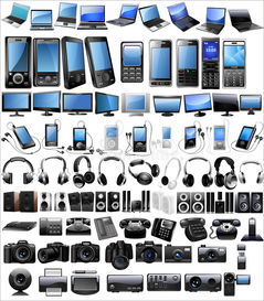 技术向量例证 现代无线设备与计算机周边产品的销售趋势